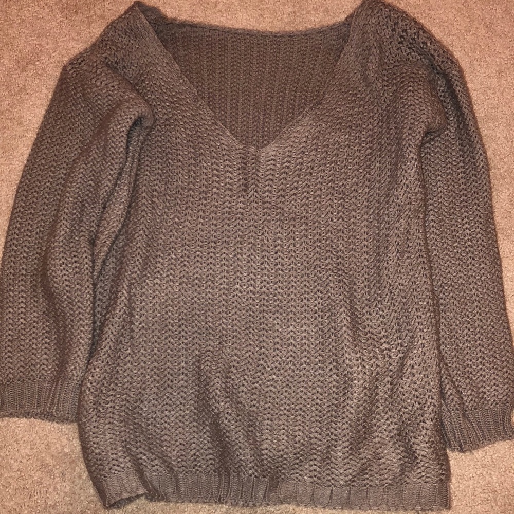 Beige knitted sweater